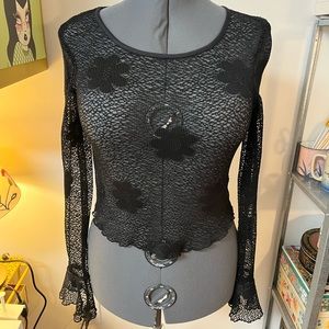Mesh floral top